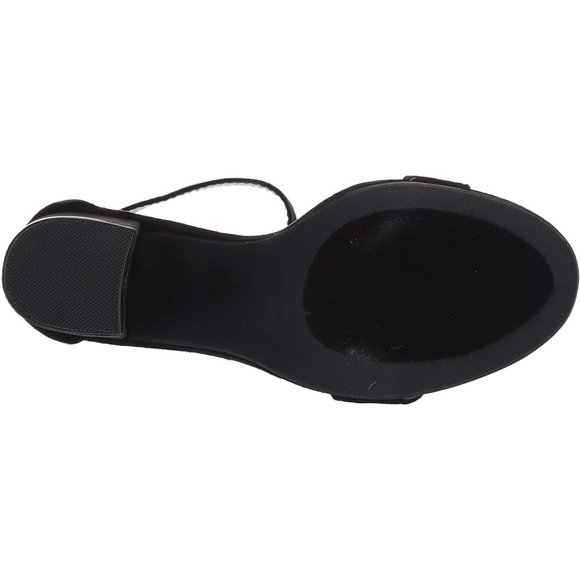 Yoki Back Strap Chunky Block 4" Heel, Fabric Suede size 10 - Picture 4 of 5